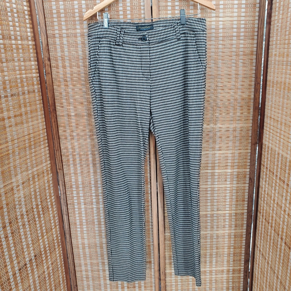 ♡ Anna Montana Hounds Tooth Trousers Tan Cream and Black Size 10